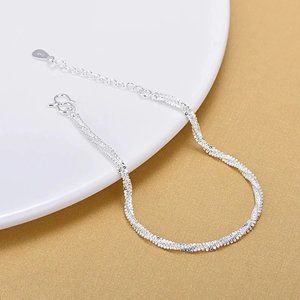 925 Silver Star Dust Rope Bracelet